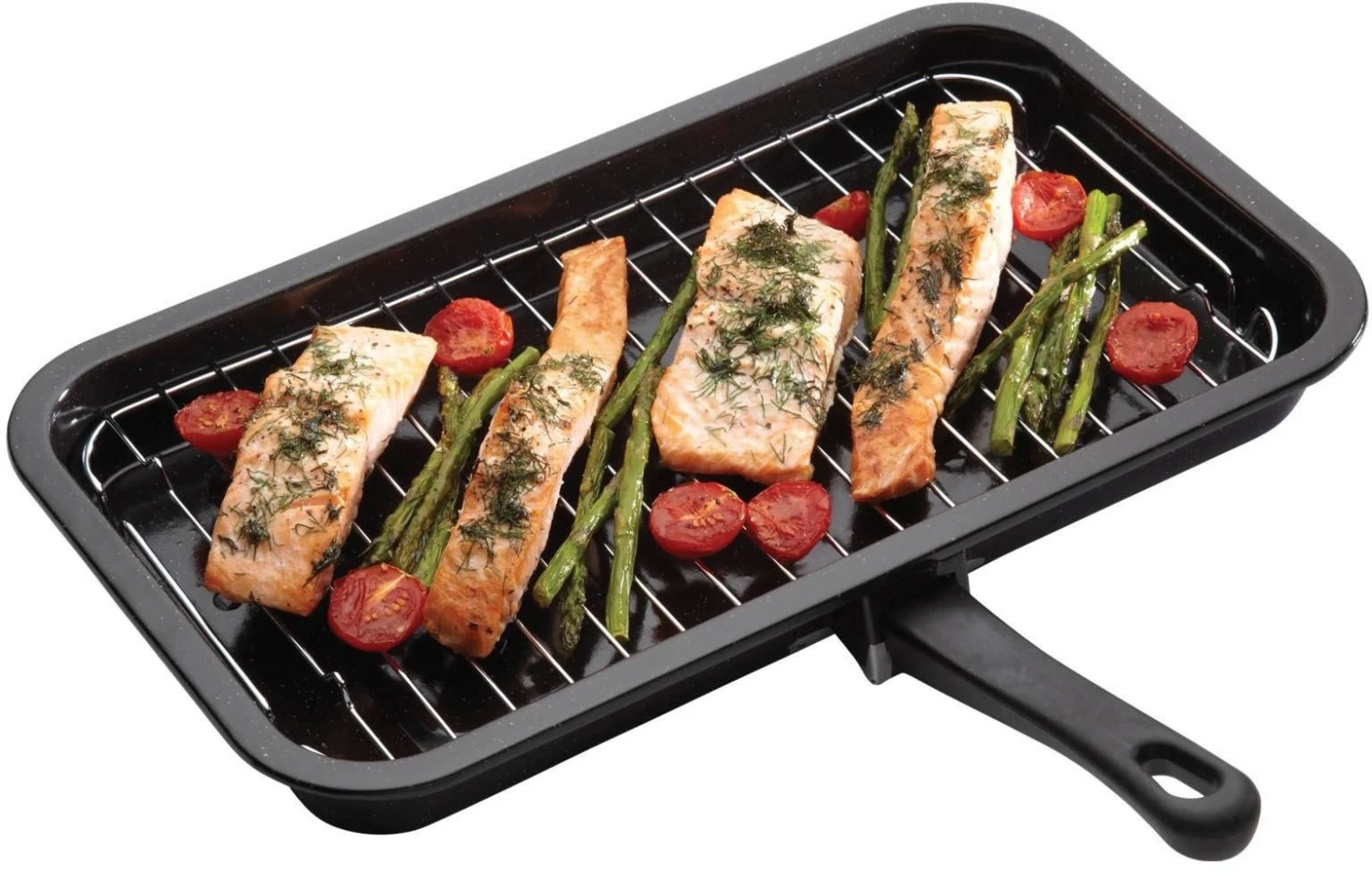 KitchenCraft KitchenCraft Non-Stick Enamel Grill Pan 40x23cm 3 KitchenCraft KitchenCraft Non-Stick Enamel Grill Pan 40x23cm
