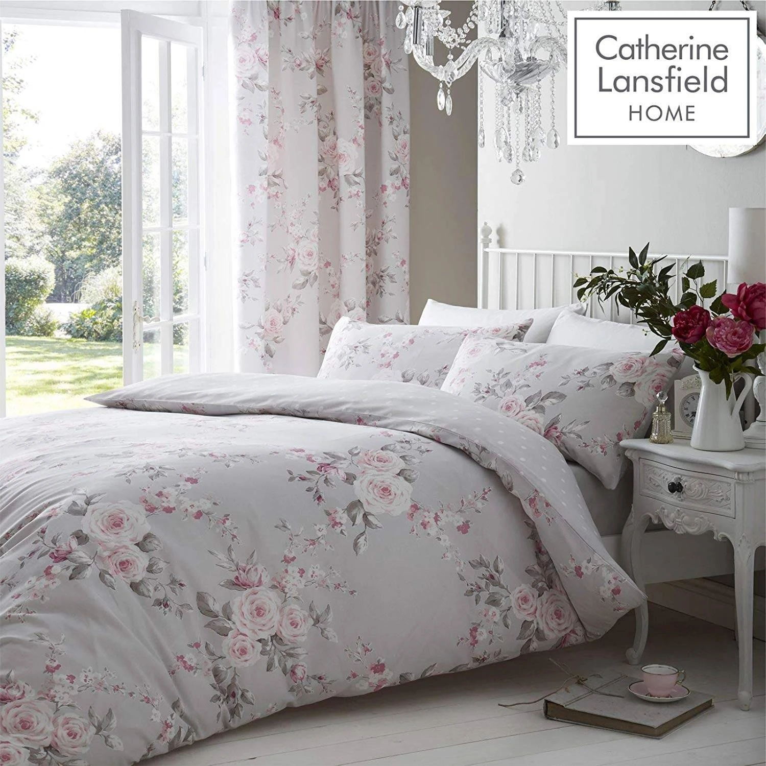 Catherine Lansfield Canterbury Bedding Set - Grey 3 Catherine Lansfield Canterbury Bedding Set - Grey