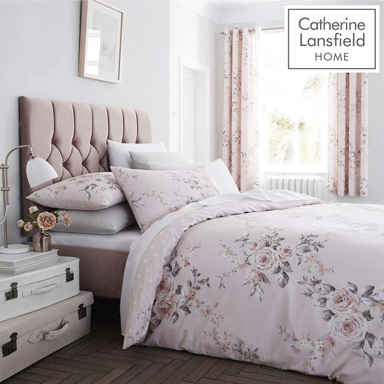 Catherine Lansfield Canterbury Blush Quilt Set 3 Catherine Lansfield Canterbury Blush Quilt Set