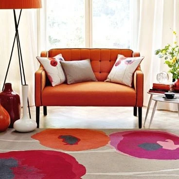 Sanderson Poppies Red/Orange 45700 Rug 3 Sanderson Poppies Red/Orange 45700 Rug