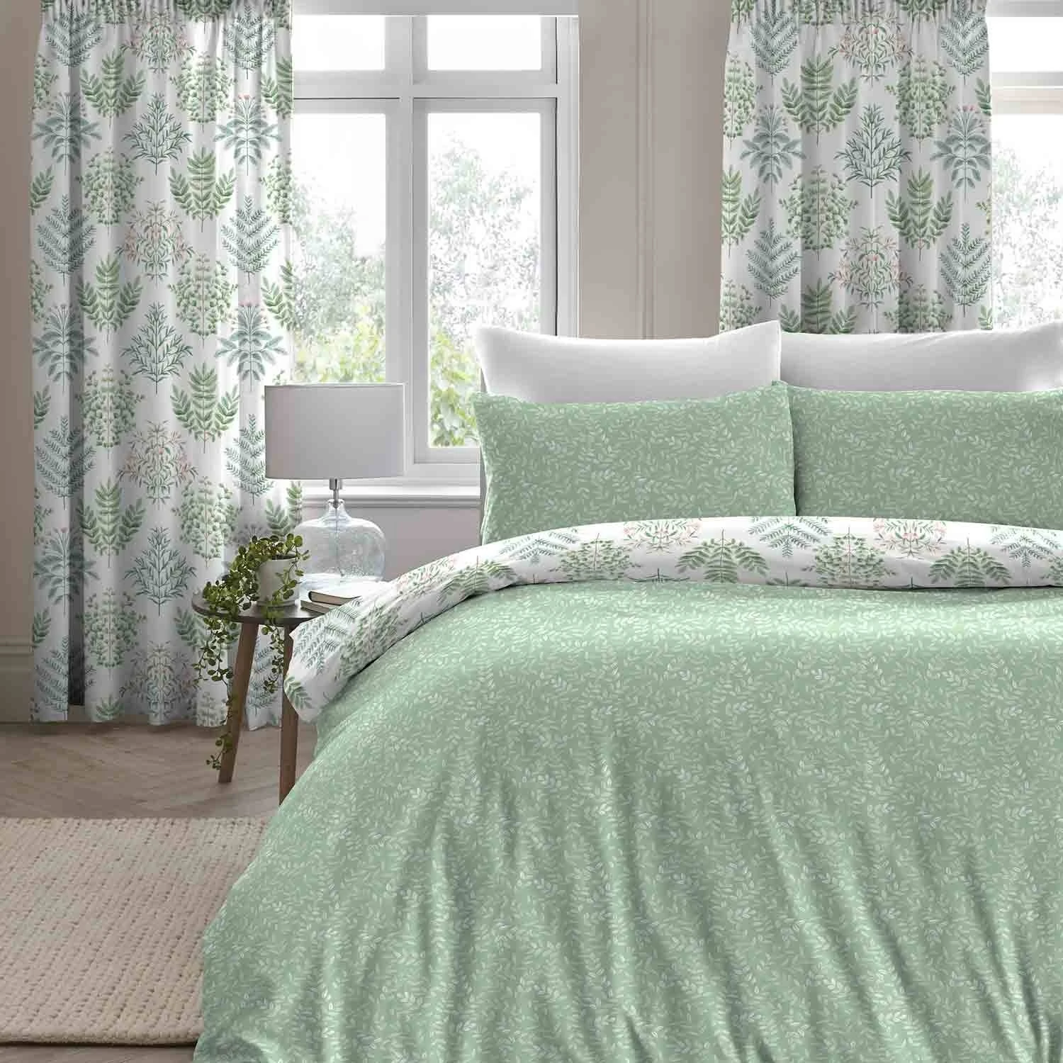 Dreams & Drapes Emily Duvet Cover Set Green 3 Dreams & Drapes Emily Duvet Cover Set Green