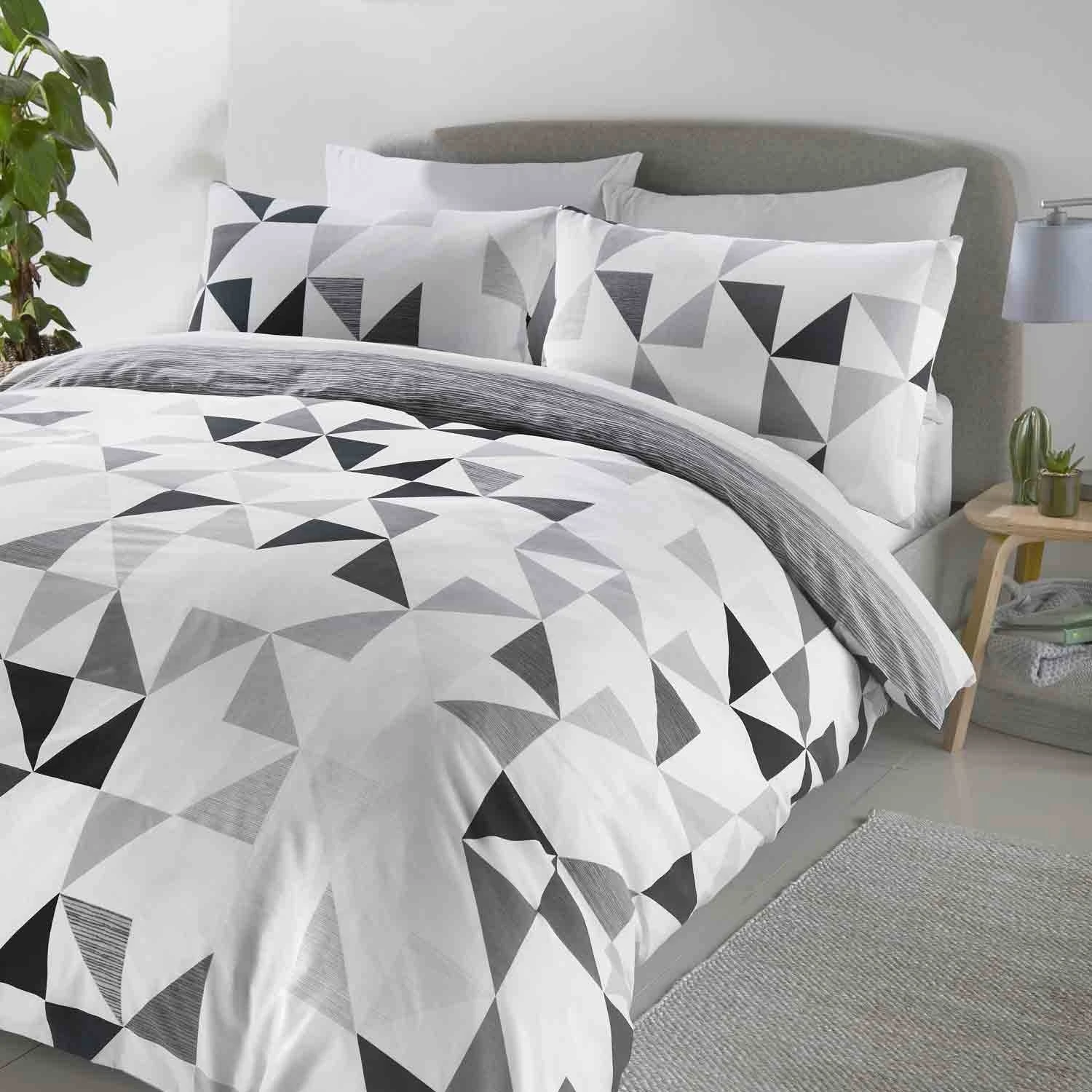Fusion Hendra Duvet Cover Set Grey 3 Fusion Hendra Duvet Cover Set Grey