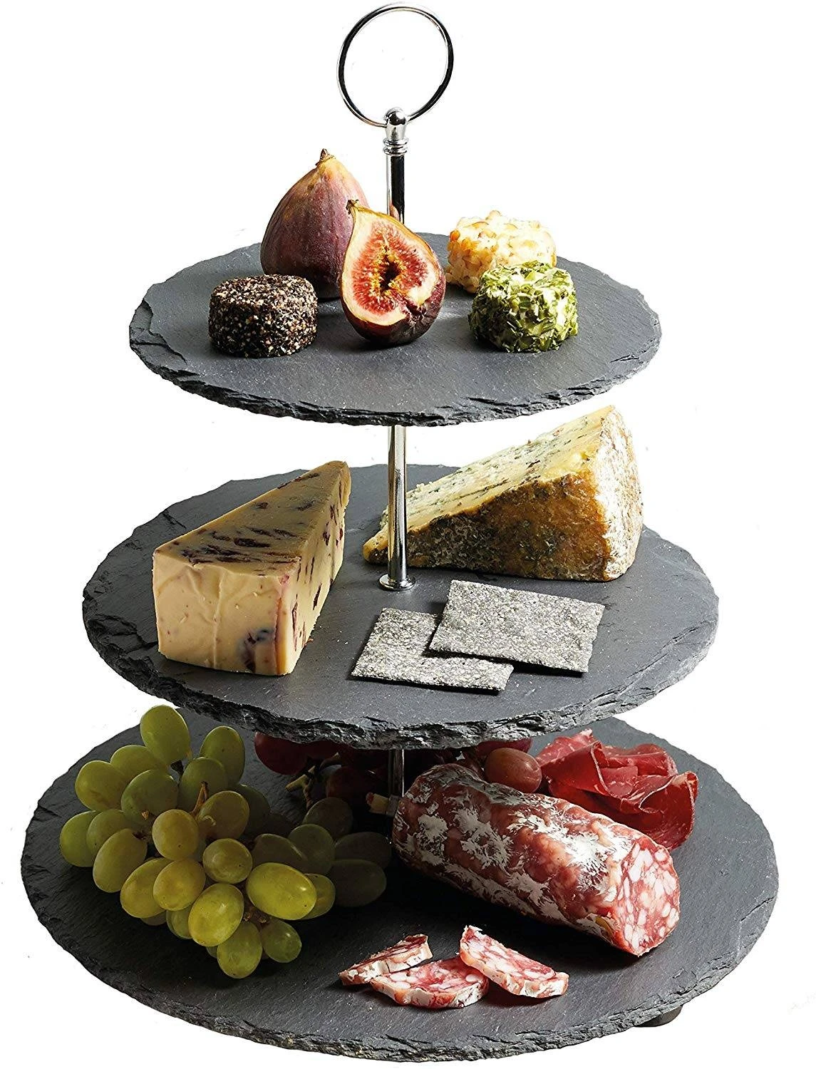 Artesa Three Tier Slate Serving Stand 3 Artesa Three Tier Slate Serving Stand