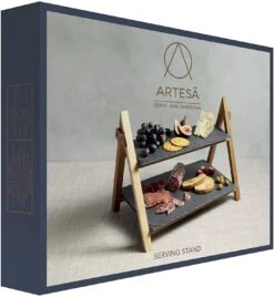 Artesa Two Tier Slate Serving Stand -Home Furnishing Store 35881 14739
