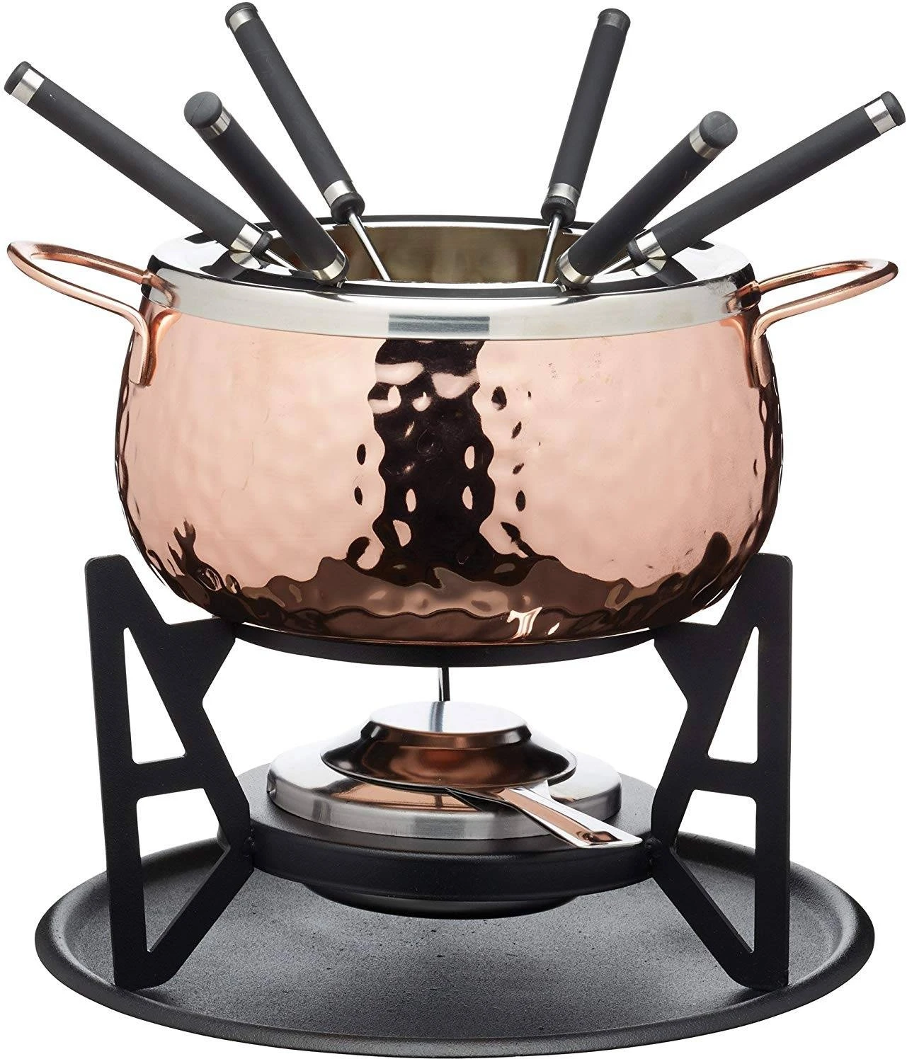 Artesa Artes Copper Finish Fondue Set 3 Artesa Artes Copper Finish Fondue Set