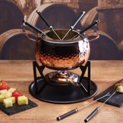 Artesa Artes Copper Finish Fondue Set 7 Artesa Artes Copper Finish Fondue Set -Home Furnishing Store 35885 14728