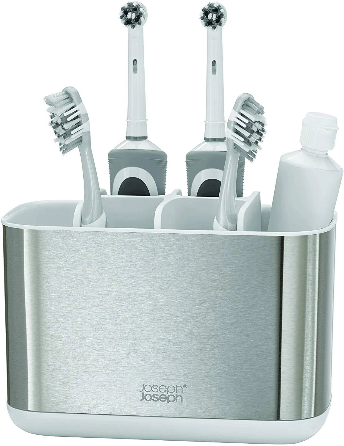 Joseph Joseph Large Steel Toothbrush Caddy 5 Joseph Joseph Large Steel Toothbrush Caddy - Image 3