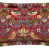 Morris & Co Strawberry Thief Oxford Pillowcase - Crimson -Home Furnishing Store 37613 13748