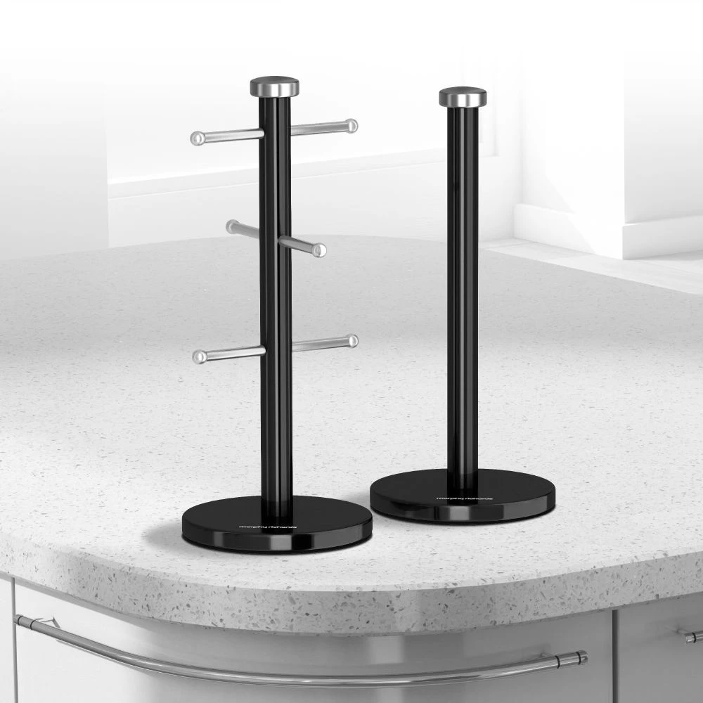 Morphy Richards Accents Towel Pole And Mug Tree Set Black 4 Morphy Richards Accents Towel Pole And Mug Tree Set Black - Image 2