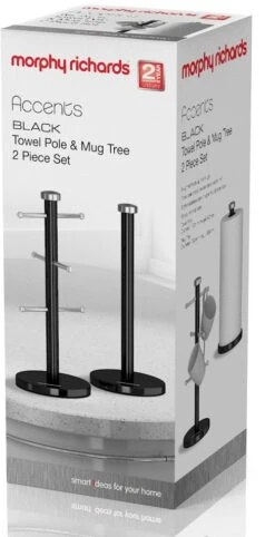 Morphy Richards Accents Towel Pole And Mug Tree Set Black 7 Morphy Richards Accents Towel Pole And Mug Tree Set Black -Home Furnishing Store 42718 7898