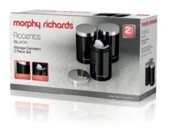 Morphy Richards Accents Set Of 3 Canisters Black 7 Morphy Richards Accents Set Of 3 Canisters Black -Home Furnishing Store 42720 7895