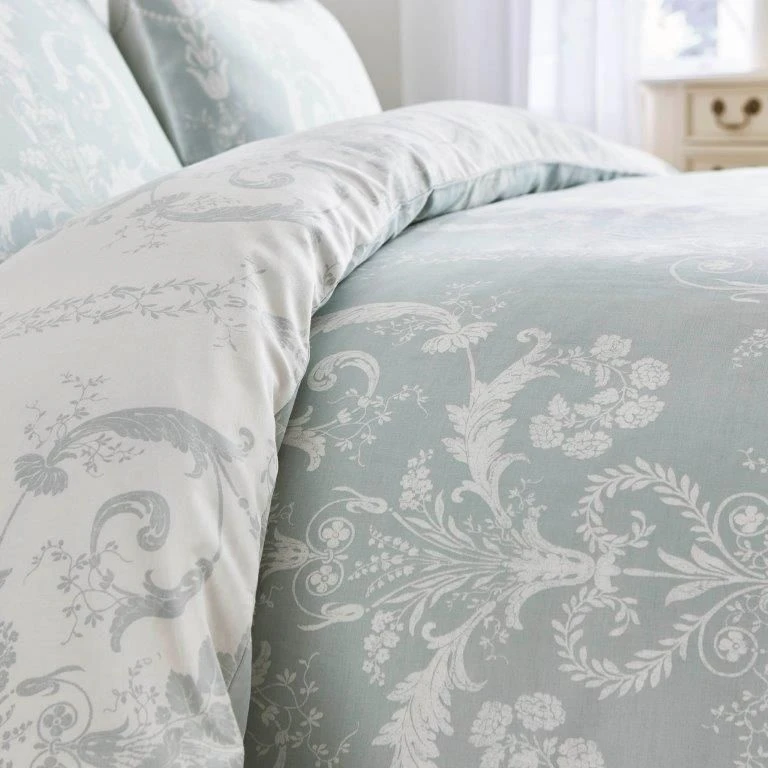 Laura Ashley Josette Duck Egg Duvet Set 4 Laura Ashley Josette Duck Egg Duvet Set - Image 2