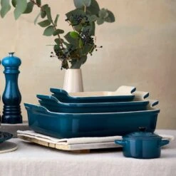 Le Creuset Heritage Deep Rectangular Dish 26cm Deep Teal -Home Furnishing Store 49014 36500