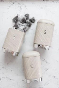 KitchenCraft Lovello Set Of 3 Cannisters Latte -Home Furnishing Store 49155 36117