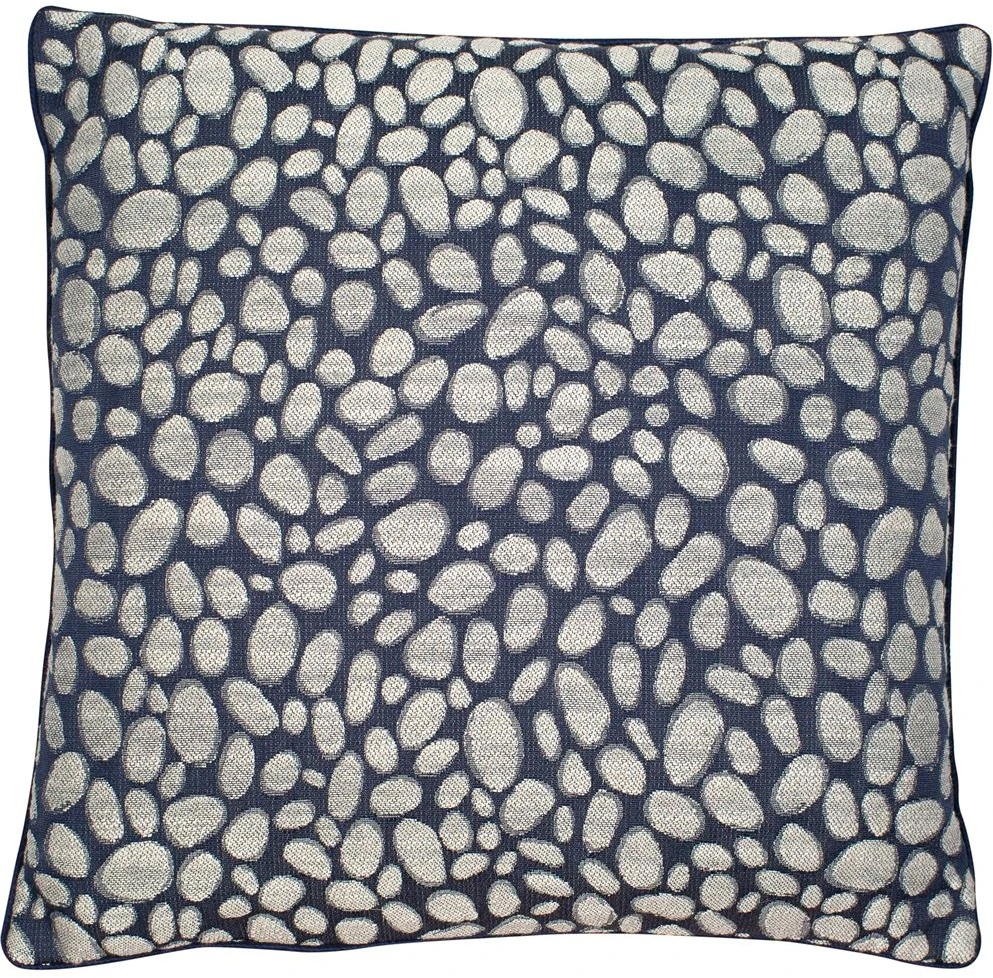 Malini Pebbles Navy Cushion 50cm X 50cm 2 Malini Pebbles Navy Cushion 50cm X 50cm