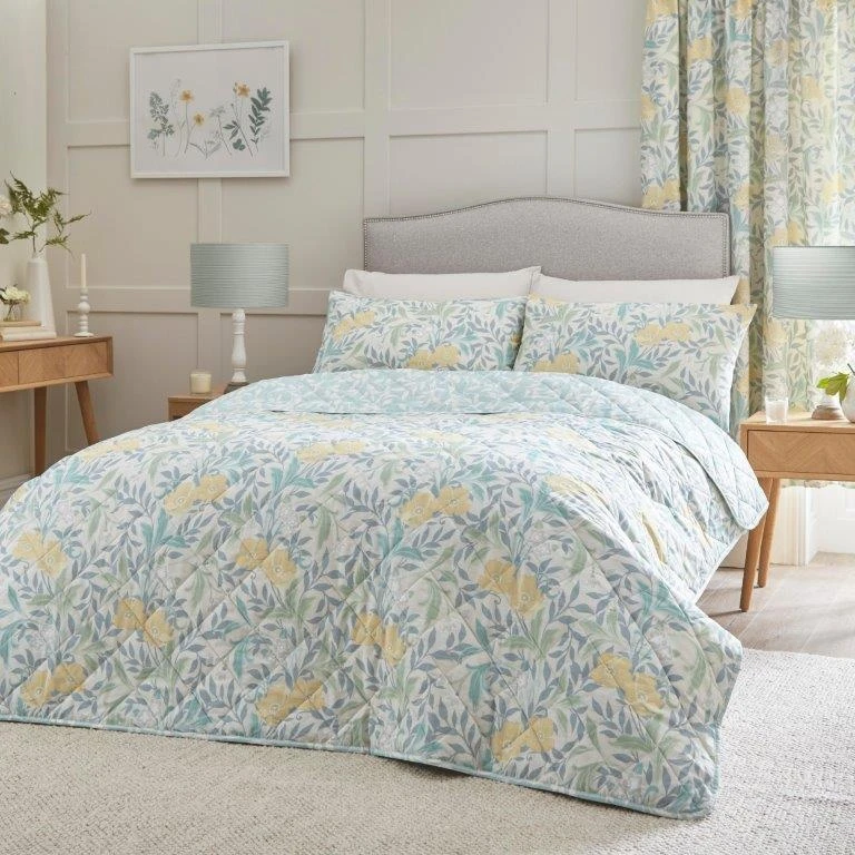 Dreams & Drapes Sandringham Duck Egg Bedspread 3 Dreams & Drapes Sandringham Duck Egg Bedspread
