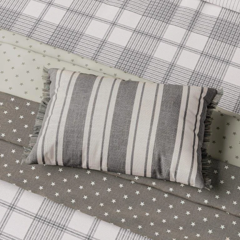 Helena Springfield Classic Stripe Cushion Grey White 4 Helena Springfield Classic Stripe Cushion Grey White - Image 2