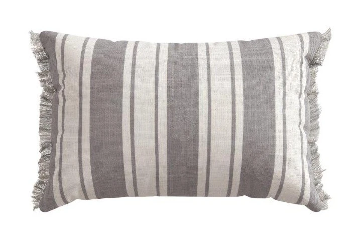 Helena Springfield Classic Stripe Cushion Grey White 3 Helena Springfield Classic Stripe Cushion Grey White
