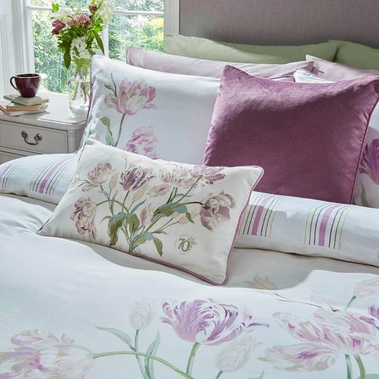 Laura Ashley Gosford Grape Pillowcase Pair 4 Laura Ashley Gosford Grape Pillowcase Pair - Image 2
