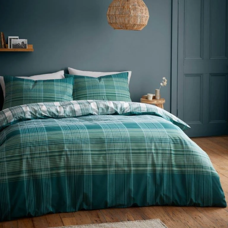 Catherine Lansfield Roxburgh Kelso Green Duvet Set 3 Catherine Lansfield Roxburgh Kelso Green Duvet Set