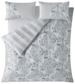 Laura Ashley Tregaron Silver Duvet Cover Set -Home Furnishing Store 54112 23801
